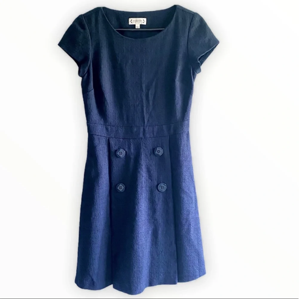 NWOT NANETTE LEPORE navy blue dark academia dress size 2 new without tags